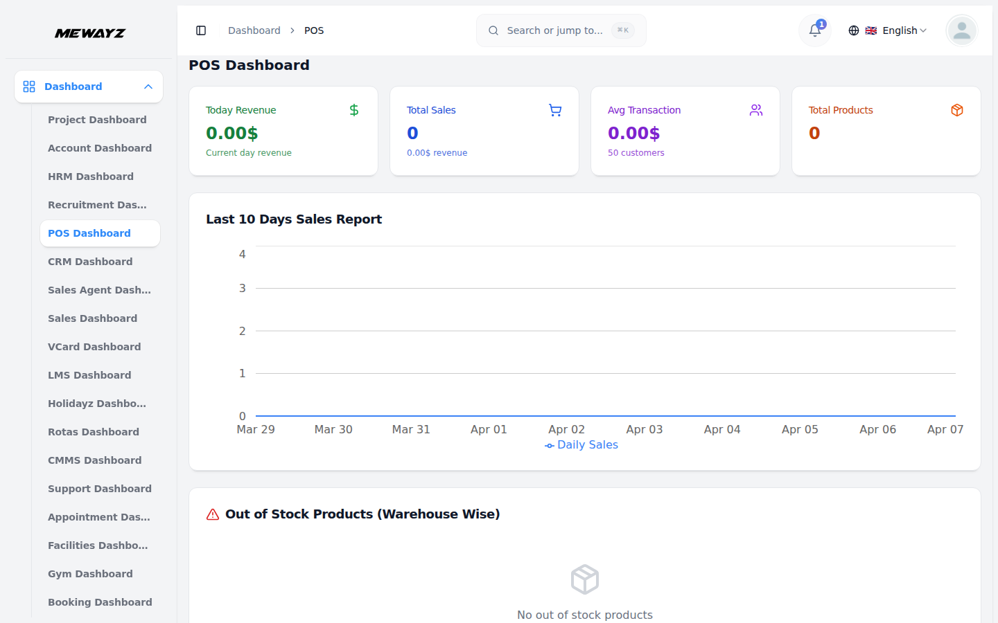 Online-Shop und POS in Mewayz