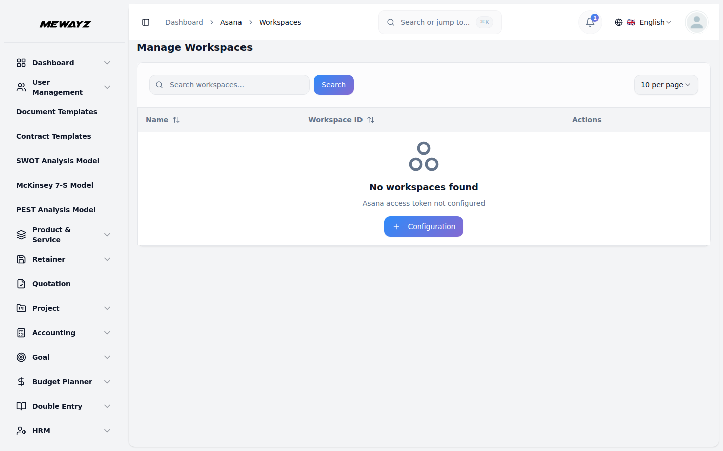 Asana Workspaces Integration - Mewayz